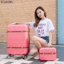 KLQDZMS 20"22"24"26inch Women Travel Luggage Set Trolley suitcase With Cosmetic Bag Women Wheeled Rolling Luggage On Wheel 2024 - buy cheap