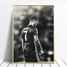 Pintura em tela retrô do ritmo ronaldo, figura impressa da estrela de futebol, arte para a parede da sala, decoração de casa, pôster 2024 - compre barato