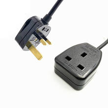 UK 3 Prong Extension Power Cord,IEC UK Male Plug to Female Outlet Socket HongKong Power Cable Extented 2024 - buy cheap