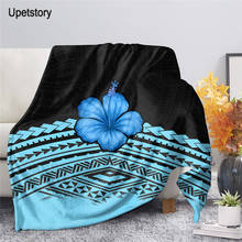 Upetstory-Manta con estampado de hibisco Hawaiano para niños y adultos, manta ligera y fina para cama, cubiertas de sábana plana, de verano 2024 - compra barato