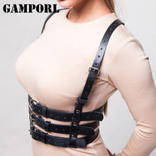 GAMPORL Leather Chest Harness Women Sexy Lingerie Harajuku Suspenders Belt Stockings Waistband Bdsm Body Bondage Bra Cage Garter 2024 - buy cheap