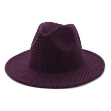 Шляпа-котелок, классическая шляпа, зима 2020, ретро-шляпы, в клетку, головные уборы для мужчин и женщин 2024 - купить недорого