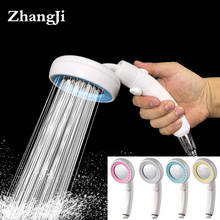 Zhangji 360 ° rotativo bocal japão abs cabeça de chuveiro de alta pressão com botão de parada de poupança de água bico de chuveiro 4 cores pulverizador 2024 - compre barato