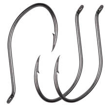 50pcs/lot Barbed Catfish Fishing Hooks 10#-8/0 High Carbon Steel Offset Catfish Jig Hooks Saltwater Fishhook 2024 - buy cheap