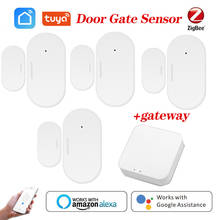 Tuya Zigbee 3.0 Door Sensor, Smart Door Open/Closed Detectors, Smartlife APP Window Sensor Work With Alexa,Google Home With Hub 2024 - buy cheap