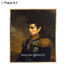 Pintura a óleo de michael jackson, artesanal, retrato de alta qualidade para decoração de parede de personagens realistas 2024 - compre barato