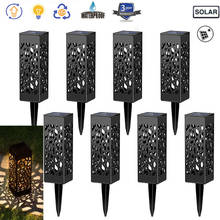 8x luzes solares de paisagem para decoração, jardim, gramado, lâmpada para exterior, pacote de luz, à prova d'água, 8 leds 2024 - compre barato