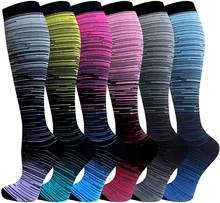 Compression Socks for Men and Women 6 Pairs Per Set 20-30 MmHg Nursing Athletic Travel Flight Socks Compression Knee High 2024 - buy cheap