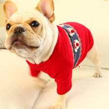 Ropa de Navidad para Perro, suéter cálido de punto para mascotas medianas y grandes, Bulldog francés, perros gordos, Ropa para mascotas 2024 - compra barato