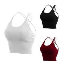 New Women Yoga Bra Padded Sports Bra Shake-proof Running Workout Gym Top Fitness Shirt Vest Lady Sportswear Sports Top 2024 - buy cheap