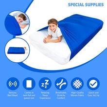 Sleep sleeve sensorial folha para crianças compressão alternativa para cobertores ponderados, ajudar a aumentar a calma e conforto, respirável 2024 - compre barato