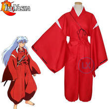 Anime inuyasha trajes cosplay vermelho japonês quimono homens robe traje trajes de festa de halloween conjuntos roupa presente 2024 - compre barato