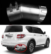 Top Stainless Steel Rear Tail End Tip End Pipe Exhaust Muffler Cover Trim For Nissan Patrol Y61 Y62 1998-2019 2024 - buy cheap