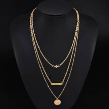 Bohemian Multi-Element Crystal Pendant Necklace for Women Gold Fashion Multi Layer Necklaces & Pendants Jewelry Wholesale 2024 - buy cheap