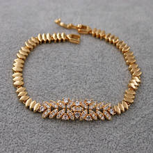 Jewelry accessories fashion accessories Gold bracelets for women's Wedding anniversary birthday gift  white stone zircon Gi 2024 - buy cheap
