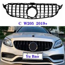 Suitable For Mercedes New C Class W205 GT R GTR Grille C180 C200 C250 C300  2019 With/Without Camera 1X Black Silver 2024 - buy cheap