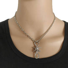 2019 New Handmade Men Women Unisex Chain Thorns Spur Necklace   Choker Metal Collar 2024 - buy cheap