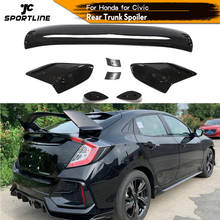 Spoiler de porta-malas para honda, para civic 2020, spoiler traseiro preto brilhante, lip spoiler 2024 - compre barato