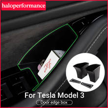 Haloperformance Model3 Car Door Storage Barrel For Tesla Model 3 Door Handle Container Holder Tray Storage Model Y Accessories 2024 - buy cheap