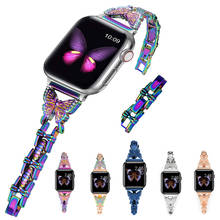 straps for apple watch 6 se band series 5 4 3 40mm 38mm 42mm 44mm Women Dressy bling bands for iwatch bracelet Jewelry correa 2024 - buy cheap