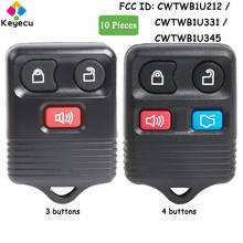 KEYECU 10PCS/Lot Keyless Entry Remote Car Key - 3/ 4 Buttons - FOB for Lincoln/ Mercury FCC ID: CWTWB1U212 CWTWB1U331 CWTWB1U345 2024 - buy cheap