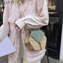 Fashion Hexagon Mulit Style Straw+pu Bag Handbags Women Summer Rattan Bag 2024 - buy cheap