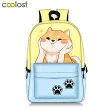 Mochila bonita y divertida de Akita, Inu Shiba/Kitten Cat para adolescentes y niños, bolso escolar informal para hombres y mujeres, bolsa para libros para niños 2024 - compra barato