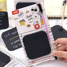 50 Sheets Black Paper Memo Pads Highlighter Pen Set Message Counting N Times Sticky Paper Plan Student Stationery 2024 - buy cheap