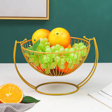 Multi-Function Nordic Iron Fruit Basket Kitchen Food Storage Creative Geometry Living Room Snack Storage Baskets Gold Color 2024 - buy cheap