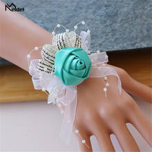 Meldel свадебная бутоньерка на запястье свадебный браслет для невесты, женский браслет для вечеринки, выпускного 2024 - купить недорого