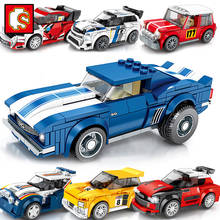 Sembo Blocks Car City Vehicle Racing Super Garage Sets Building Model Kit Kids Toys Children Speed Champions 2021 Technique 2024 - buy cheap