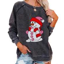 Oversized Tshirts Women Autumn Cute Cat With Christmas Hat Printing T-shirt Long Sleeve Cartoons Festival Casual Loose Top Lady 2024 - buy cheap