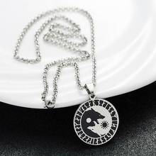 Men Necklace Fashion Men Accessories Under The Moon Wolf Time Pendant Necklace Sweater Chain Items 2024 - buy cheap