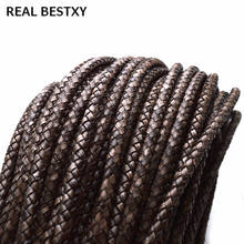 2m/lot approx: 6mm  Leather Cord Round Genuine Braided Leather Rope Cow Leather Accessories For Jewelry Making Woven Rope cords 2024 - buy cheap