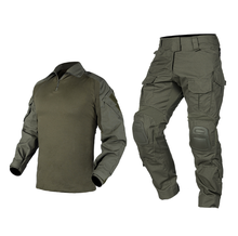 Тактический военный костюм, рубашка и штаны, наколенники, обновленная военная форма Ver Camo для страйкбола 2024 - купить недорого
