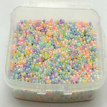 5000 mistos ceilão pérola cor contas de semente de vidro 2mm (10/0) + caixa de armazenamento 2024 - compre barato