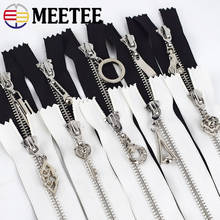 Meetee 5/10pcs 20cm 5# Metal Zipper Close-End DIY Bag Purse Garment Sewing Tailor Accessory Black Zipper Jackets Zippers ZA409 2024 - buy cheap