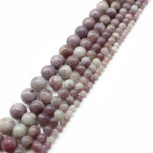 Cuentas de jaspe Lila violeta de piedra Natural, hilo suelto de 15 ", 4, 6, 8, 10, 12 MM, tamaño a elegir para joyería 2024 - compra barato