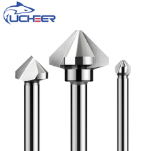 UCHEER 3 Flute 90 degree HSS Countersink chamfering too Wood Steel Chamfer Cutter Power Tool 4.5 to 50mm 2024 - buy cheap