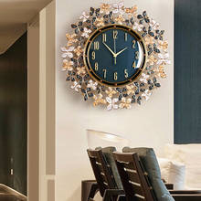 Relógio de parede esmalte borboleta, relógio de parede decorativo luxuoso para sala de estar, estilo europeu, arte criativa de luxo, relógio de quartzo 2024 - compre barato