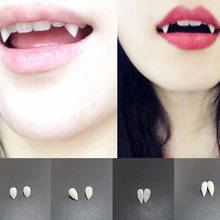 1 Set Bloodcurdling Vampire Werewolves Fangs Fake Dentures Teeth Costume Halloween Fad 2024 - buy cheap