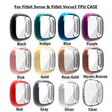 Lightweight Anti-fall Watch Case for Fitbit Sense/Fitbit Versa 3 Soft TPU Flexible Cover Full Protective Bumper Accessory 2024 - buy cheap