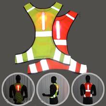 Chaleco Reflectante de seguridad para motocicleta, chaqueta deportiva LED, Chaleco Reflectante para montar en Moto 2024 - compra barato