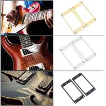 2pcs Electric Guitar Humbucker Pickup Ring Thickness 2mm Chrome Metal Flat Frame Mounting Ring LP Guitar Pickup Accessories 2024 - buy cheap