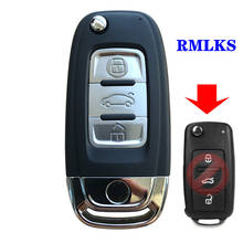 Новый модифицированный 3 кнопки откидная оболочка ключа дистанционного управления автомобильный ключ чехол для VOLKSWAGEN Tiguan Golf Sagitar Polo MK6 Fob складной чехол для авто ключей 2024 - купить недорого