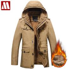 Chaqueta militar con capucha para hombre, Parka cálida y gruesa con capucha, chaquetas y abrigos largos, a la moda ropa de marca, invierno, 2021 2024 - compra barato