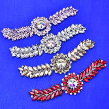 Glass Crystal Rhinestone Motif Applique Sew on Wedding Dress Belt Decoration Marquise Round Chain DIY Watch Shoes Bags Accessory 2024 - buy cheap