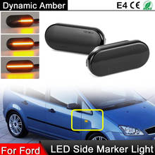 1 Pair For Ford C-Max Fiesta Focus Fusion Galaxy Clear Lens Smoked Lens LED Side Marker Lamp Dynamic Amber Turn Signal Light 2024 - buy cheap