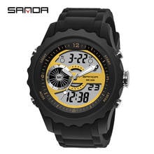 2021 Fashion Sanda Military Sport Watch Men Waterproof Electronic Led Digital Wristwatch Male Clock Silicone Relogio Masculino 2024 - buy cheap