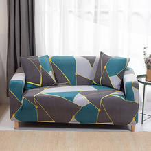 Funda de sofá con patrones geométricos para sala de estar, cubierta de sofá de poliéster, elástica, todo incluido 2024 - compra barato
